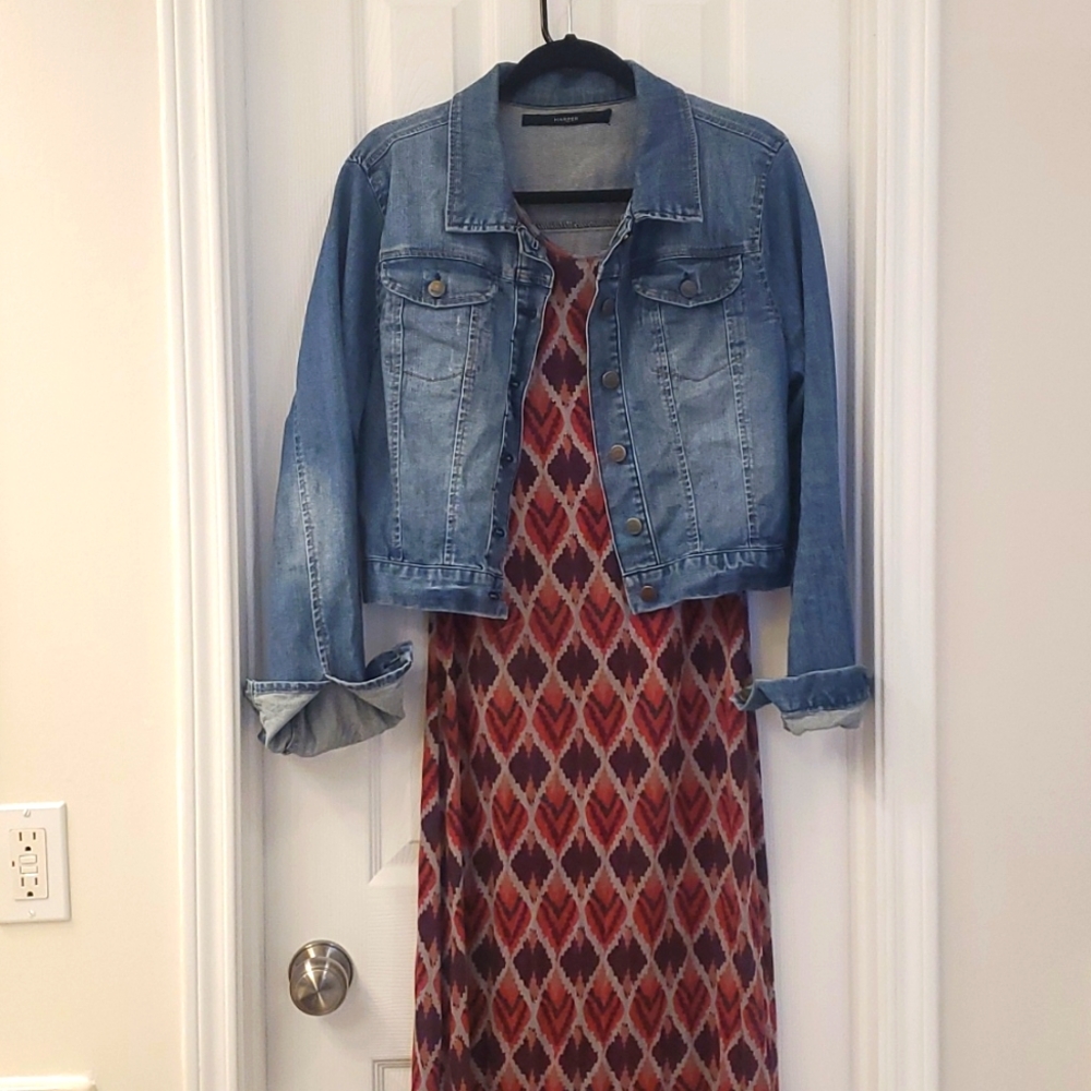 Patterned Raceback Maxi Dress - Size Small - Picture 3 of 6